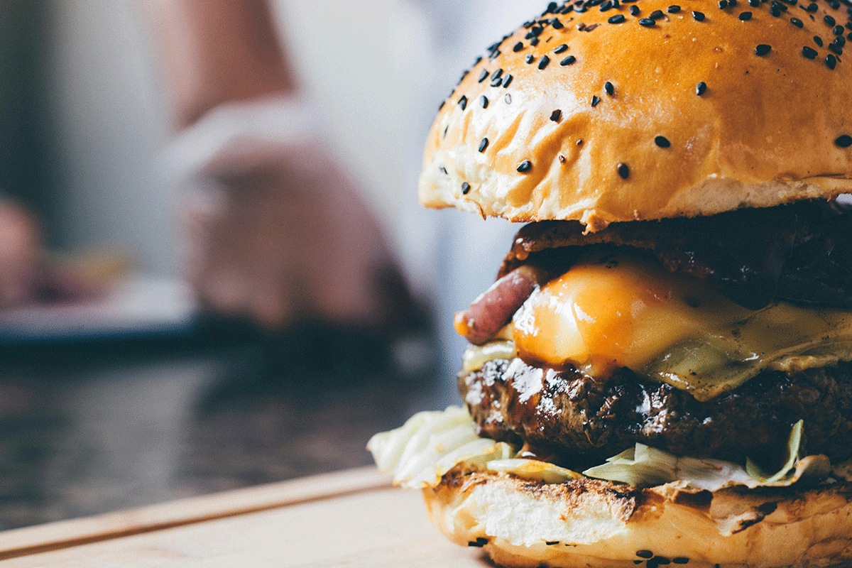 burger and fries